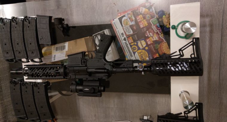 Markierer tippmann tmc mit airstock HP Flasche und insgesamt 6 mags