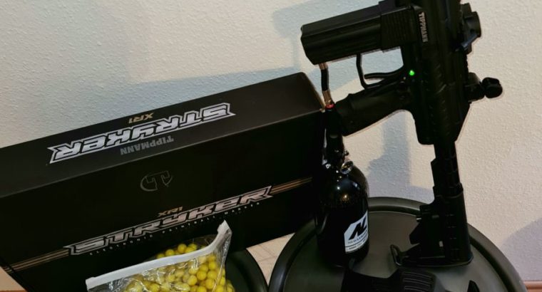 Paintball Markierer Tippmann Stryker XR1, Cal.68, schwarz mit Zubehör