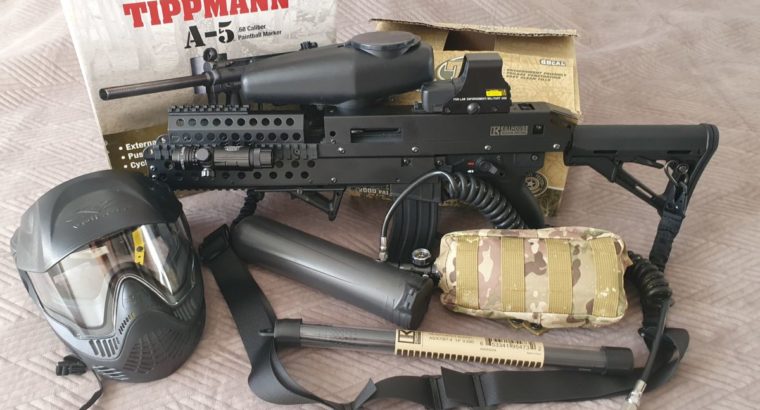 Tippmann A5 mit Bodykit und Zubehör