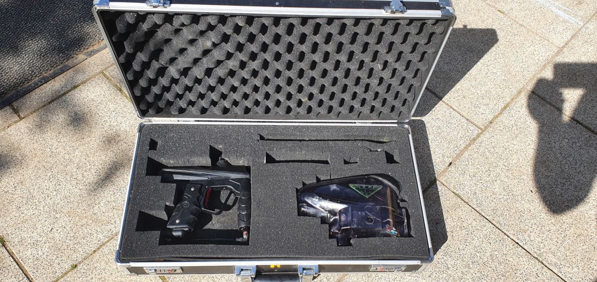 Komplette Paintball Ausrüstung Smart Parts Ion Xe Hopper Flasche Maske