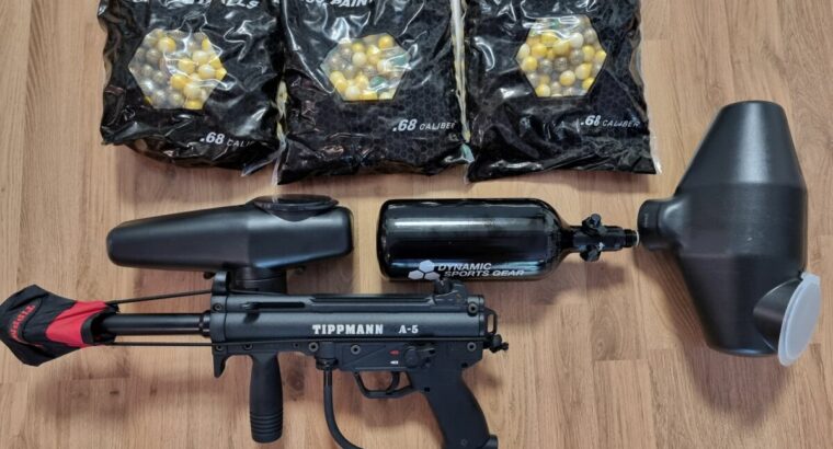 Tippmann A-5 Paintball Markierer Komplett-Set (Neuwertig)
