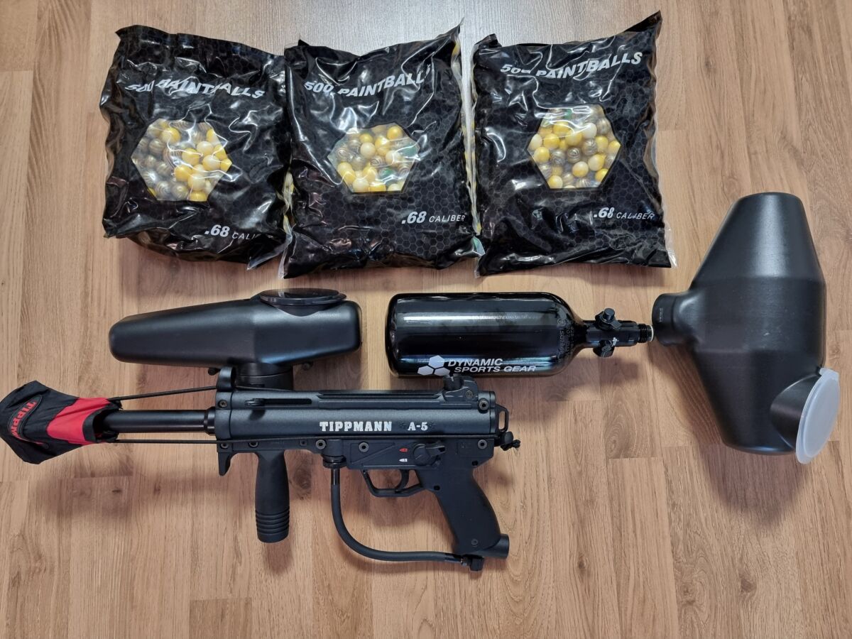 Tippmann A5 Paintball Markierer KomplettSet (Neuwertig) Paintball Basar