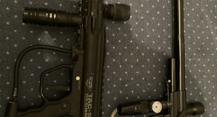 Paintball Set mit drei Markierern, Tanks und mehr