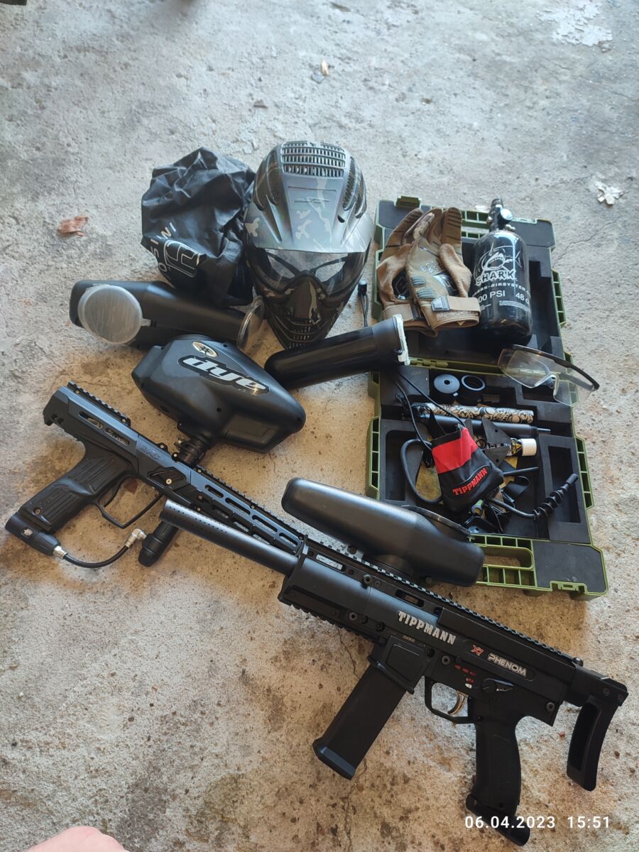 Tippmann X7 Phenom mit viel Zubehor Paintball Basar
