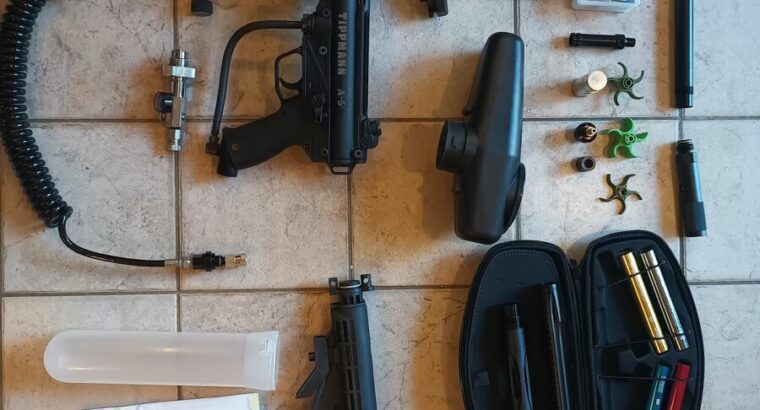 Mein Tippmann A-5 Paintball Markierer und umfangreiches Zubehörpaket
