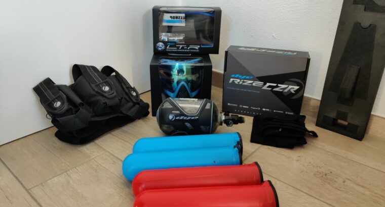 Paintball Komplett Set Ausrüstung – DYE Rize CZR, LT-R, i4, …