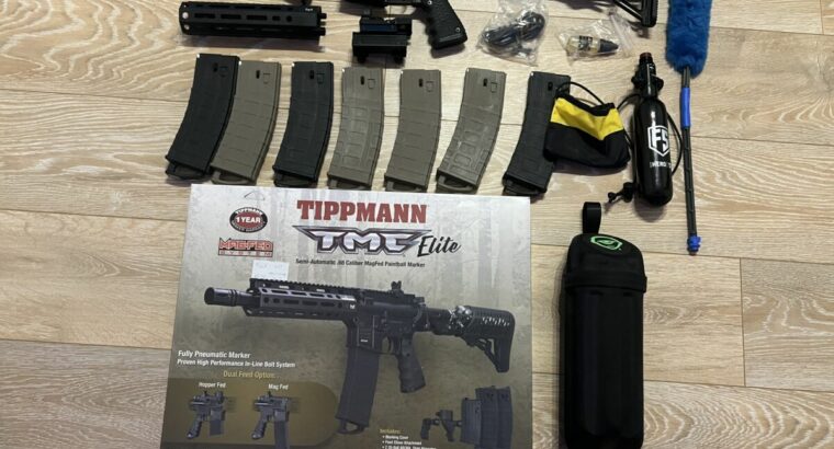 Tippmann TMC Elite + Freakset + Carbonflasche + massig Zubehör