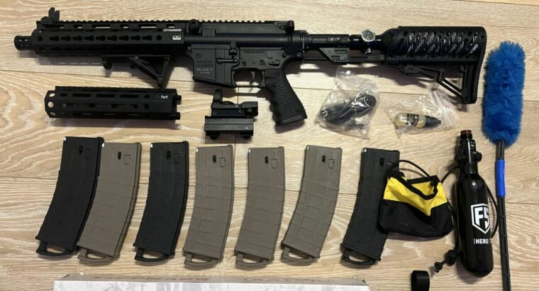 Tippmann TMC Elite + Freakset + Carbonflasche + massig Zubehör