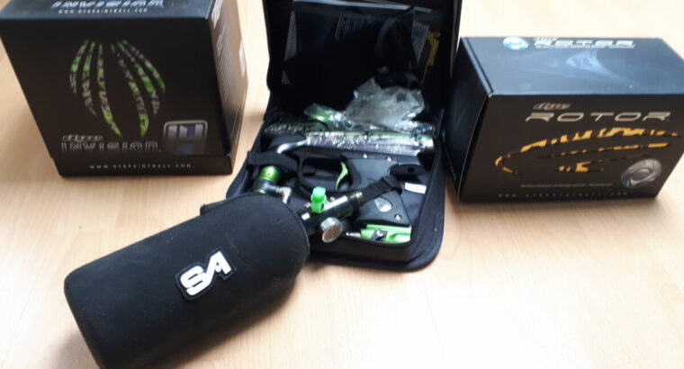 Verkaufe Paintballset DYE, Proto Reflex Markierer, Druckflasche, DYE Rotor, Kugeln und DYEMaske! 2201 Seyring
