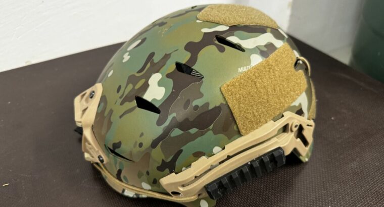 EXF Helm + Halter Gehörschutz + Bolle Tactical x1000 + Mundschutz