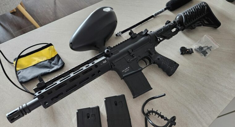 Tippmann TMC Elite mit Air Thru Stock und M-Lok Handguard & Proto Primo Hopper