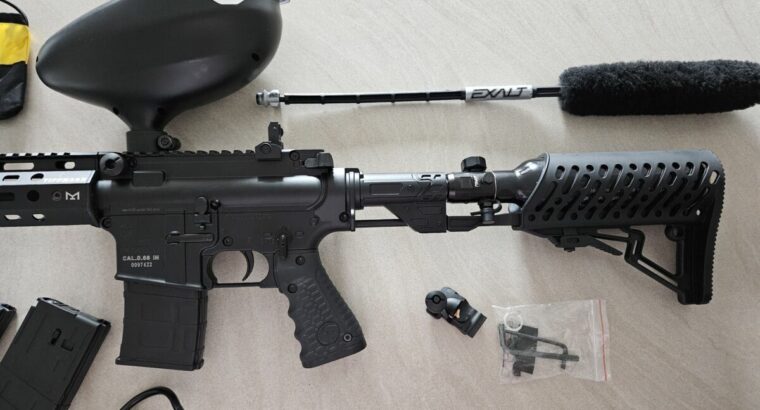 Tippmann TMC Elite mit Air Thru Stock und M-Lok Handguard & Proto Primo Hopper