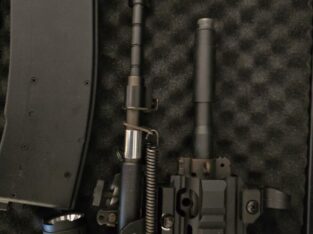 HK416 D T4E .43 mit umfangreichem Zubehör. Nur als Deko genutzt