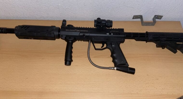 VALKEN V-TAC SW-1 BLACKHAWK PAINTBALL MARKIERER – TANGO RIG EDITION + Rotpunktvisier RDA 20 Black Valken