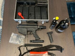 Milsig M17 Markierer, 6 Magazine, 2x HP Flasche, 2 Läufe, viel Zubehör