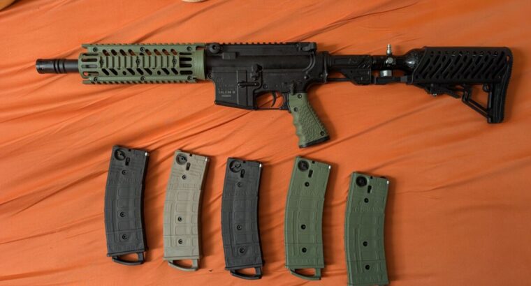 Tippmann TMC mit Airstock und 5 Magazinen