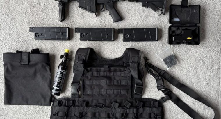 Milsig M17 mit Zubehör, Weste und Dumb Pouche