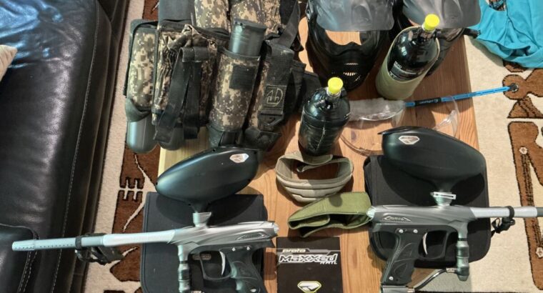 Kaum gebrauchtes paintball set für zwei Personen