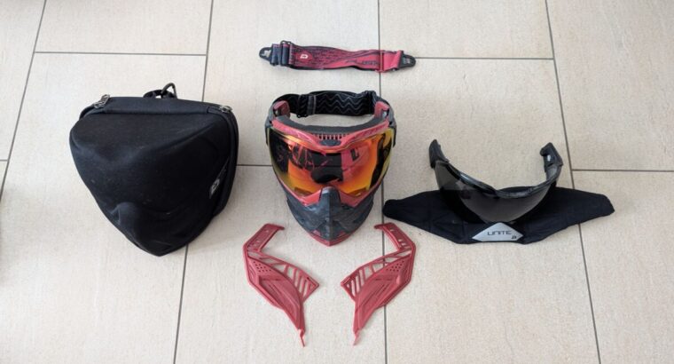 Push Unite Maske Red Camo mit Maskenrahmen Erweiterung inkl. Tasche, Ersatzglas & Zubehör
