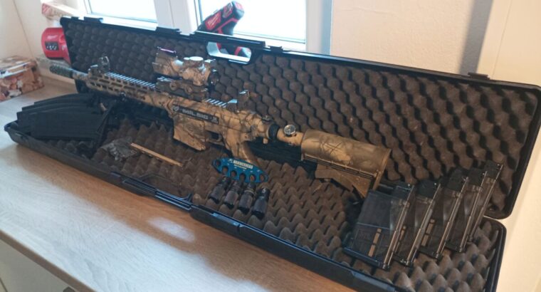 Teilauflösung Paintball Marker Sammlung | MilSig M Serie als Sniper in Tarnfarbe