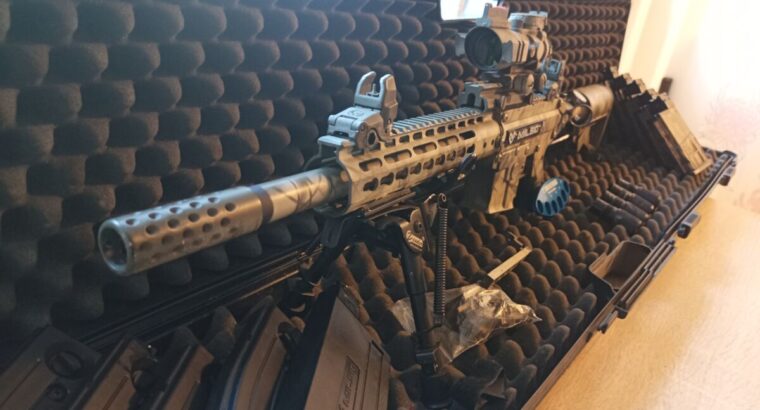 Teilauflösung Paintball Marker Sammlung | MilSig M Serie als Sniper in Tarnfarbe