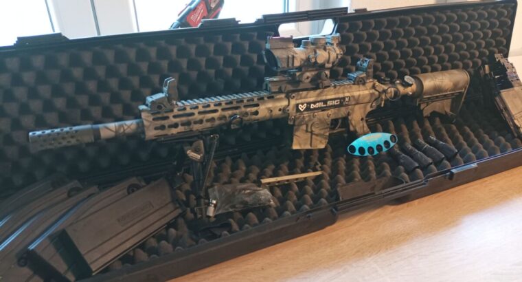 Teilauflösung Paintball Marker Sammlung | MilSig M Serie als Sniper in Tarnfarbe