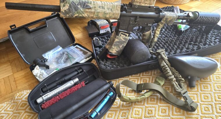 TMC Elite (.68) — Komplett-Setup + Freak-Barrel-Kit, 2 Tanks, 7 Mags, Hopper & Case — Top Schussbild!