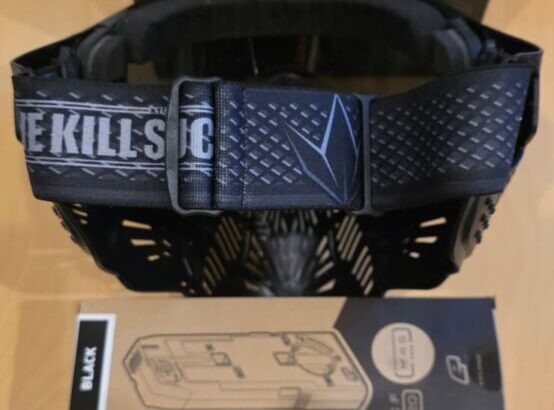 Bunkerkings CMD Paintball-Maske – Pitch Black (Neu & unbenutzt)