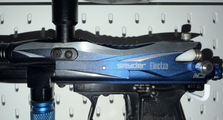Paintball Markierer Spyder Electra ACS inkl. Hopper Spire 260 inkl. neue Dichtungen.