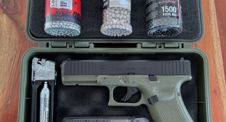 Glock 17 Gen5 Battlefield Green Co2-Pistole Kaliber 4,5 mm Stahl BB Blowback