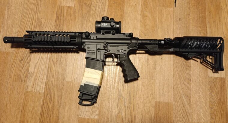 Tippmann TMC Elite Paintball Markierer (schwarz) + Maske und Red Dot Reflexvisier 1×40 + HP-System