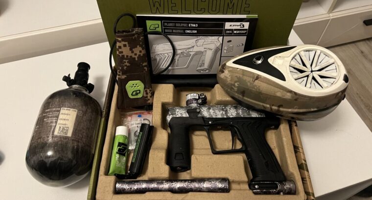 Gebrauchte Planet Eclipse Etha 3 inkl. Hopper und Armotech HP Flasche 300 Bar, 1,1 Liter