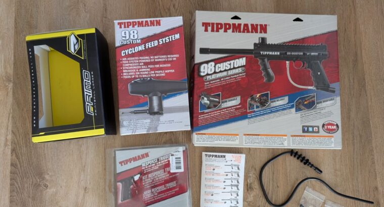 Tippmann 98 custom mit autofeed & Zubehör