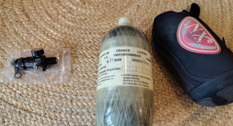 Ninja Regulator 300bar/4500psi + alte Luxfer Flasche/Bottlecover