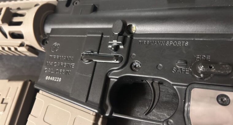 Tippmann TMC M4 Magfed Black/Desert mit Hopper und Umbaukit
