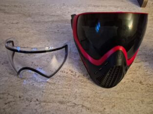 Virtue VIO Ascend Paintball Maske Rot – 2 Gläser + Tasche | Top Zustand