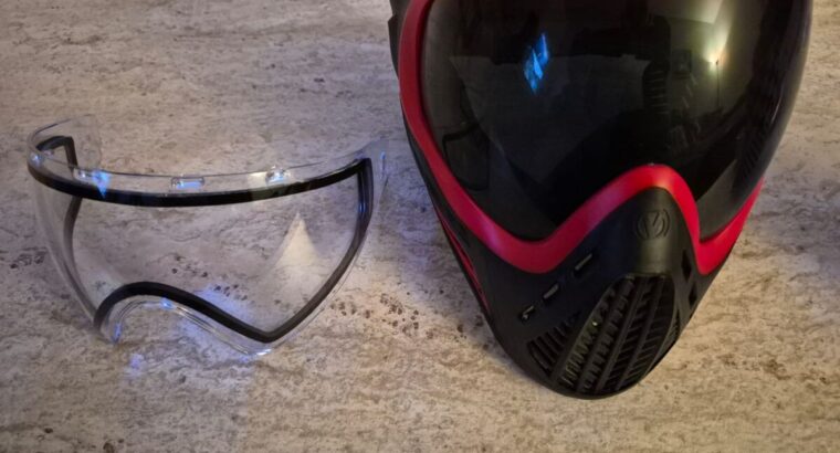 Virtue VIO Ascend Paintball Maske Rot – 2 Gläser + Tasche | Top Zustand