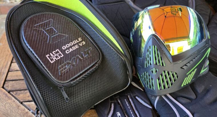 Dye i5 Emerald + Exalt Goggle Case V3 – Premium Paintball Maske im Top‑Zustand