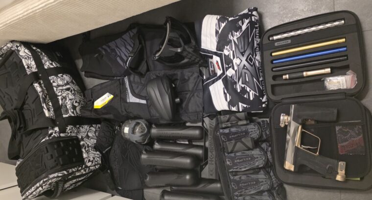 Paintball-Komplettausrüstung zu verkaufen – Planet Eclipse CS3 Pro Infamous – Neuwertig