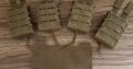 4x Templars Gear Fast Double Mag Pouch + Panel in Coyote Brown