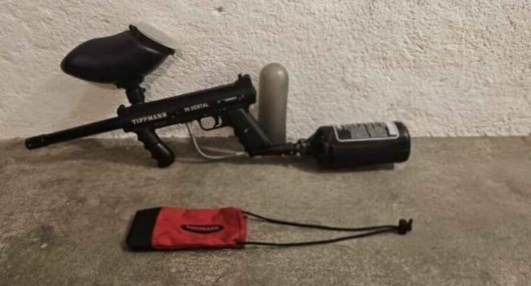 Tippmann 98 Rental Paintball Markierer schwarz mit Hopper/Loader