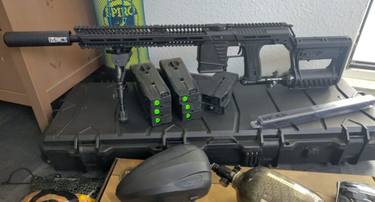 EMF 100 Komplett Set Mag Fed / und Hopper mit Hammerhead sniper Lauf uvm .