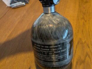 PowAir CARBON Series 0,8L / 48ci Paintball HP Flasche 300 Bar + Regulator