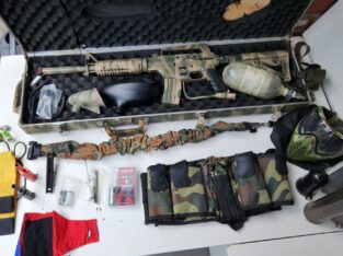 Tippman Bravo One großes Starter Set mit Maske, Koffer Behälter, Zubehör