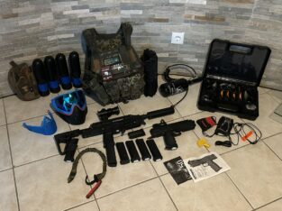 Komplette Tippmann MagFed / Woodland Paintball-Ausrüstung abzugeben – TCR, TiPX, HDR 50 + sehr viel Zubehör