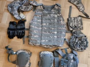 Milsim Airsoft Paintball Ausrüstung Weste, Helm, Holster