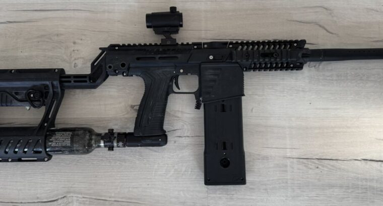 Planet Eclipse EMEK MG100 MagFed Komplettset – 6 Magazine, DYE Weste, HP & Koffer