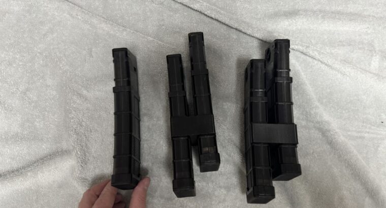 5× Original First Strike T15 Magazine inkl. 3D-gedruckter Magazinkupplungen