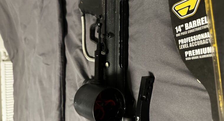 Tippmann A-5 Paintball Markierer + 2 Läufe + Zubehör – F Zeichen – ungeprüft