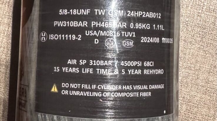 PowAir HP Carbon Series 1,1L / 68ci 300 Bar TÜV bis 08/2029